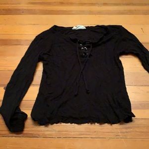 black long sleeved top
